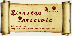 Miroslav Marićević vizit kartica